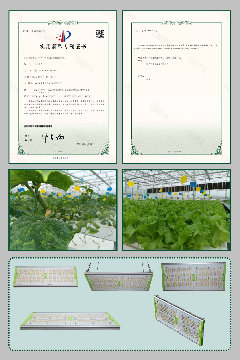 海博测评植物生长面板灯实用新型专利